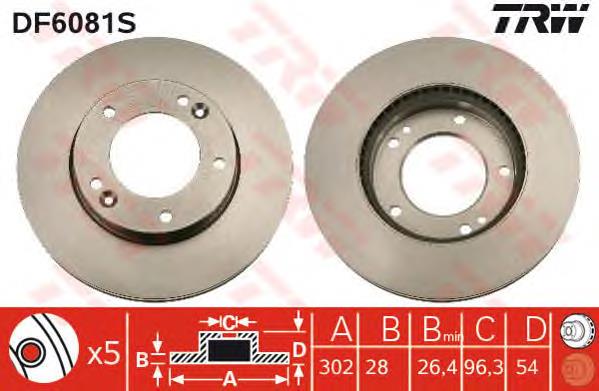 DIK05C Japan Parts Tarcza hamulcowa przednia