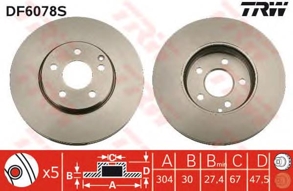 Tarcza hamulcowa przednia Mercedes 2114211212 cena, od 87,21 USD