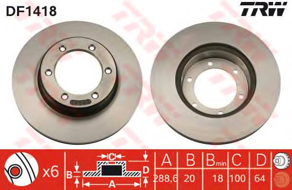 Tarcza hamulcowa przednia 4351235270 Toyota