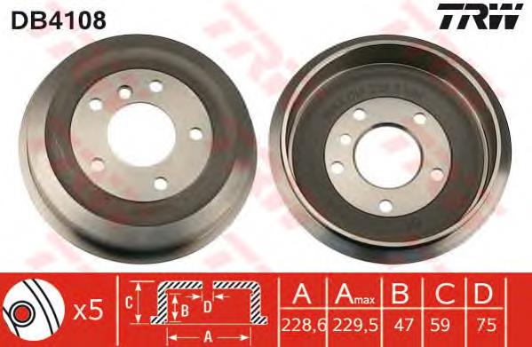 Bęben hamulcowy tylny BMW 34211159486 cena, od 28,52 USD