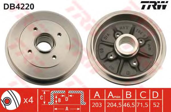 Bęben hamulcowy tylny Bosch 0986477124 cena, od 60,80 USD