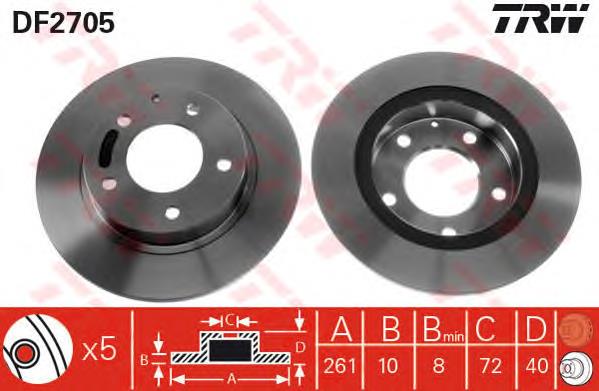 GA5Y26251ABCD Mazda Tarcza hamulcowa tylna
