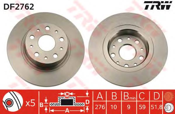 Tarcza hamulcowa tylna 14166 Febi