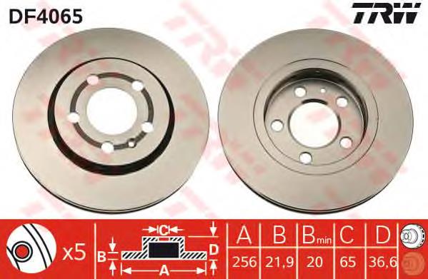 Tarcza hamulcowa tylna TRW DF4065 cena, od 38,10 USD