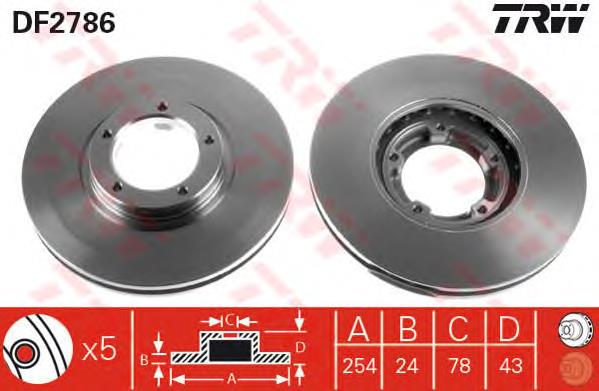 Tarcza hamulcowa przednia Ford 5029815 cena, od 38,40 USD