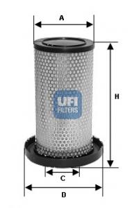 2717500 UFI Filtr powietrza