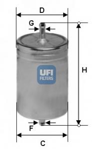 3161100 UFI Filtr paliwa