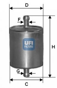 3176000 UFI Filtr paliwa