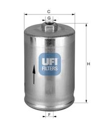 3174800 UFI Filtr paliwa