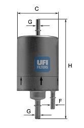 3183000 UFI Filtr paliwa