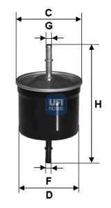 3181100 UFI Filtr paliwa