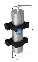 3182400 UFI Filtr paliwa