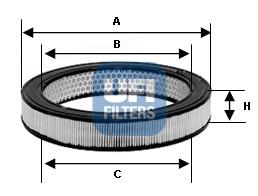 3080201 UFI Filtr powietrza