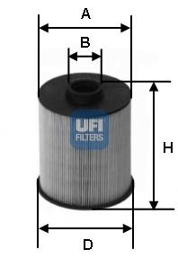 2600600 UFI Filtr paliwa