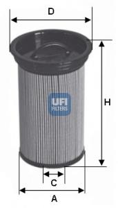 2600500 UFI Filtr paliwa