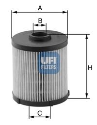 2602000 UFI Filtr paliwa