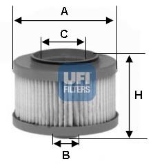 2601300 UFI Filtr paliwa