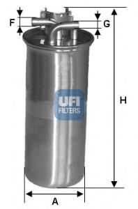 2400100 UFI Filtr paliwa