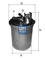2400400 UFI Filtr paliwa