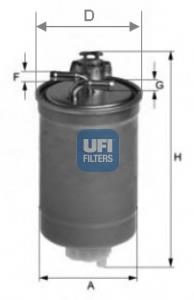 2400300 UFI Filtr paliwa