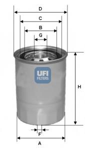 2432700 UFI Filtr paliwa