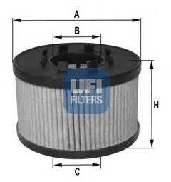 25.015.00 UFI filtr oleju