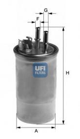 2445000 UFI Filtr paliwa