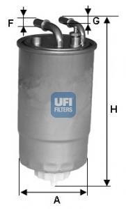 24ONE02 UFI Filtr paliwa