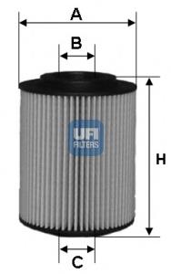 2502800 UFI Filtr oleju