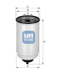2437100 UFI Filtr paliwa