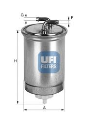 2438200 UFI Filtr paliwa