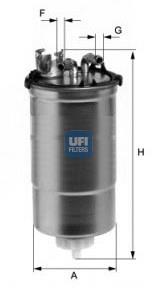 2442800 UFI Filtr paliwa