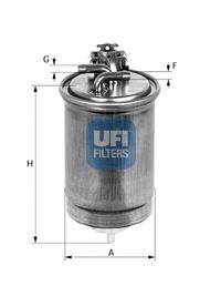 2443000 UFI Filtr paliwa