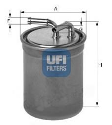 2443700 UFI Filtr paliwa