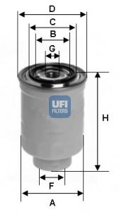 24.411.00 UFI filtr paliwa