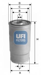 2437900 UFI Filtr paliwa