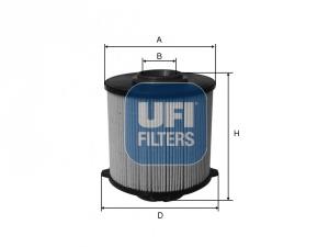 2605800 UFI Filtr paliwa