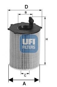 2512800 UFI Filtr oleju