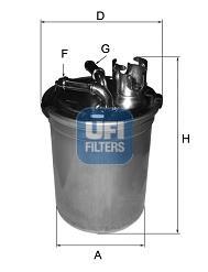 2445100 UFI Filtr paliwa