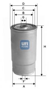 2401200 UFI Filtr paliwa
