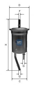 3182800 UFI Filtr paliwa