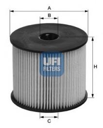 2605400 UFI Filtr paliwa