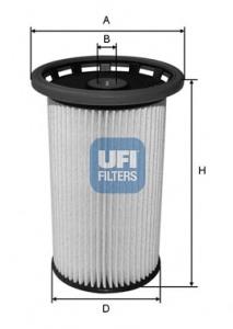 Filtr paliwa UFI 2602500 cena, od 14,80 USD