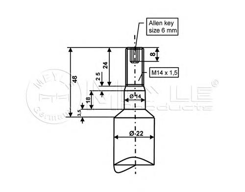 Amortyzator przedni Meyle 3266240007 cena, od 50,02 USD