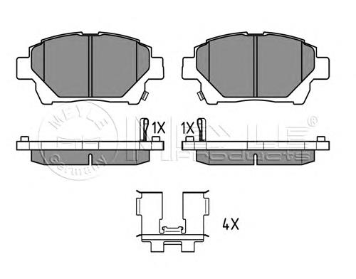 Do koszyka 0446547030 Toyota Klocki hamulcowe przednie tarczowe