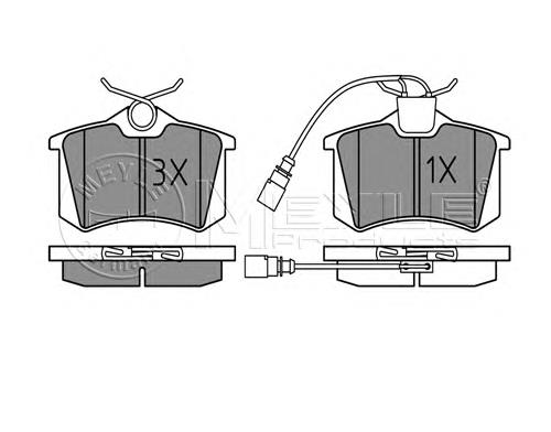 Do koszyka 7M3698451E VAG Okładziny (klocki) do hamulców tarczowych tylne