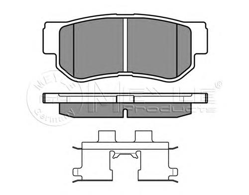 0252354314W Meyle okładziny (klocki do hamulców tarczowych tylne)