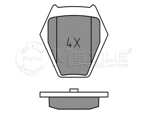 Klocki hamulcowe przednie tarczowe VAG 4B0698151S