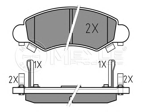 Do koszyka 1605976 Opel Klocki hamulcowe przednie tarczowe