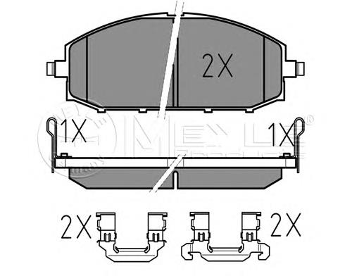 Do koszyka 41060VC290 Nissan/Infiniti Klocki hamulcowe przednie tarczowe